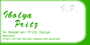 ibolya pritz business card